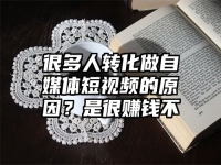 很多人转化做自媒体短视频的原因？是很赚钱不