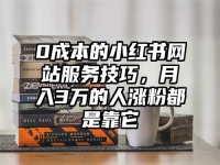 0成本的小红书网站服务技巧，月入3万的人涨粉都是靠它