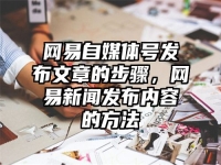 网易自媒体号发布文章的步骤，网易新闻发布内容的方法