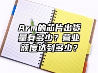 Arm的芯片出货量有多少？营业额度达到多少？
