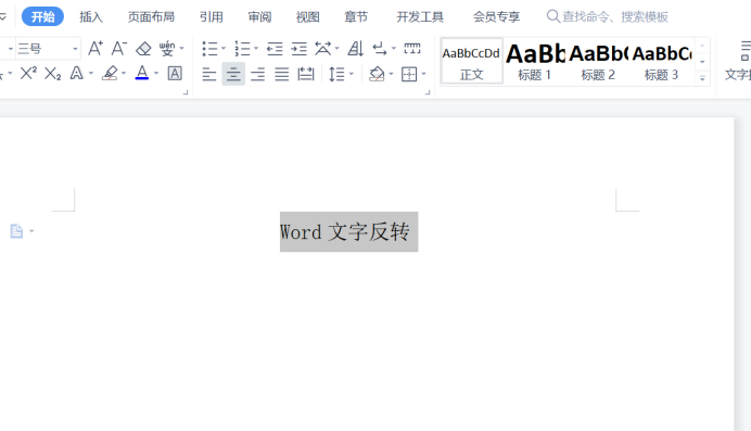 Word文字反转怎么操作？