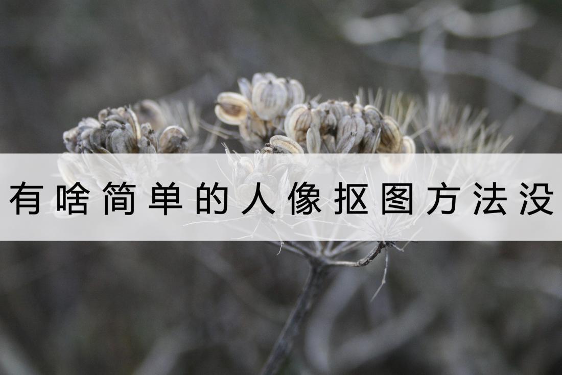 有啥简单的人像抠图方法没？试试这个吧