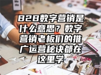 B2B数字营销是什么意思？数字营销老板们的推广运营秘诀都在这里学