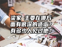 梁家樑主要在哪方面有很深的造诣？有多少人见过他？