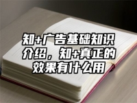 知+广告基础知识介绍，知+真正的效果有什么用
