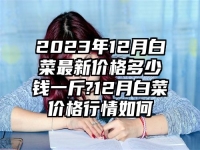 2023年12月白菜最新价格多少钱一斤?12月白菜价格行情如何