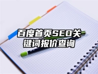 百度首页SEO关键词报价查询