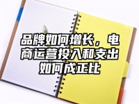 品牌如何增长，电商运营投入和支出如何成正比