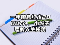 一年销售红木2000万+，小城主播的人生逆袭