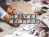 分享三个能推广成人用品的网站
