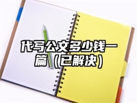 代写公文多少钱一篇（已解决）