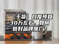 【干货】月度预算30万左右，如何做好品牌推广？