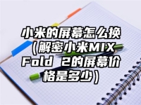 小米的屏幕怎么换（解密小米MIX Fold 2的屏幕价格是多少）