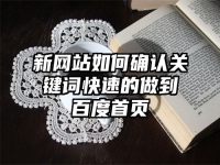 新网站如何确认关键词快速的做到百度首页