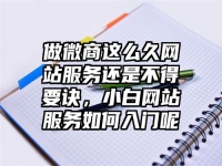 做微商这么久网站服务还是不得要诀，小白网站服务如何入门呢