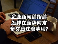 企业新闻稿投稿怎样在新华网发布文章注意事项?