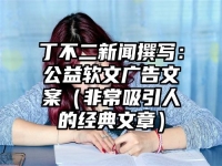丁不二新闻撰写：公益软文广告文案（非常吸引人的经典文章）