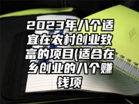 2023年八个适宜在农村创业致富的项目(适合在乡创业的八个赚钱项