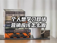 个人想学习网络营销应该怎么做