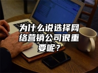 为什么说选择网络营销公司很重要呢？