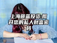上海藤蓝投资:揭开您的私人财富密码