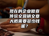 现在的企业做宣传软文营销文章大概需要多少钱呢？