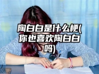 陶白白是什么梗(你也喜欢陶白白吗)