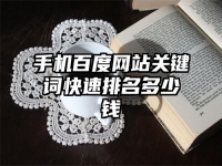 手机百度网站关键词快速排名多少钱