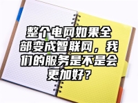 整个电网如果全部变成智联网，我们的服务是不是会更加好？