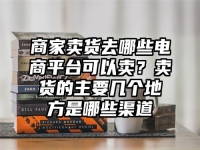 商家卖货去哪些电商平台可以卖？卖货的主要几个地方是哪些渠道