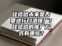 哇哈哈未来是否要进行白酒推广？哇哈哈的推广方式有哪些？