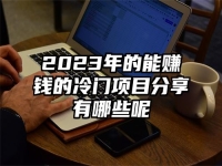 2023年的能赚钱的冷门项目分享有哪些呢