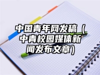 中国青年网发稿（中青校园媒体新闻发布文章）