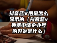 抖音蓝V后是怎么显示的（抖音蓝v免费申请企业号的好处是什么）
