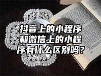 抖音上的小程序和微信上的小程序有什么区别吗？
