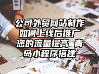 公司外贸网站制作如何上线后推广您的流量提高 青岛小程序搭建