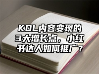 KOL内容变现的3大增长点，小红书达人如何推广？
