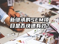 新继承的SEM项目是否快速有效？