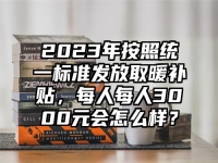 2023年按照统一标准发放取暖补贴，每人每人3000元会怎么样？