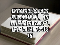 探探粉怎么网站服务到快手，巧用探探获取客户，探探网站服务技巧