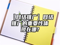 【网络推广】网络推广的重要性体现在哪?