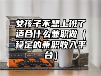 女孩子不想上班了适合什么兼职做（稳定的兼职收入平台）