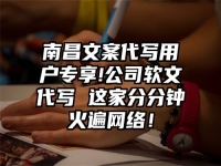 南昌文案代写用户专享!公司软文代写 这家分分钟火遍网络！