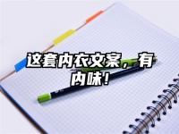 这套内衣文案，有内味！