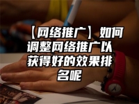 【网络推广】如何调整网络推广以获得好的效果排名呢