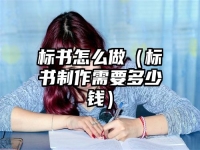 标书怎么做（标书制作需要多少钱）