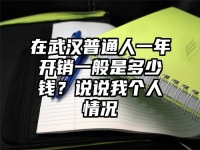 在武汉普通人一年开销一般是多少钱？说说我个人情况