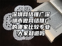 深圳网络推广深圳市做网络推广的哪家比较专业大家知道吗