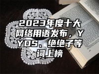 2023年度十大网络用语发布，YYDS、绝绝子等词上榜