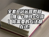 全套B站运营教程（推广+赚钱+引流）你需要的方法都在这!